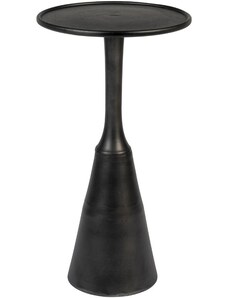 White Label Černý kovový kulatý odkládací stolek WLL NOAH 35 cm