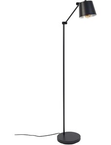 White Label Černá kovová stojací lampa WLL HAJO 124 cm