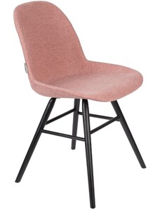 Růžová látková jídelní židle ZUIVER ALBERT KUIP