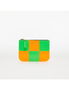 Comme des Garçons Wallets Pánská peněženka Comme des Garçons Fluo Squares Wallet Orange/ Green