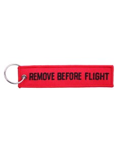 FOSTEX klíčenka Remove Before Flight červeno/černá
