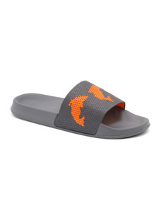 SAMLUX Pánské pantofle 2008M orange grey