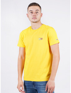 Tommy Jeans pánské žluté tričko CHEST LOGO