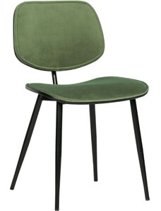 Hoorns Zelená sametová jídelní židle Gia
