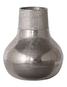 Hoorns Stříbrná kovová váza Kymani XL