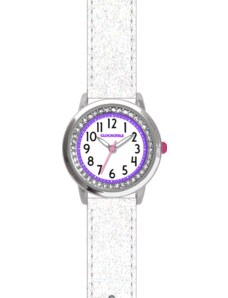 CLOCKODILE Bílé třpytivé dívčí dětské hodinky se kamínky CLOCKODILE SPARKLE CWG5121