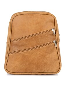 Galla 022 Dámský kožený batoh a taška 2v1 hnědý