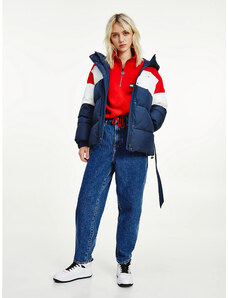 Tommy Jeans dámská zimní bunda COLORBLOCK