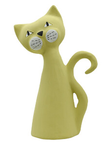 Keramika Andreas Dekorace žlutá kočka Mesalina