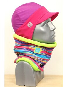 BajaDesign softshellová čepice pro holky fialová, růžová čelenka vel. 58