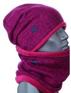 BajaDesign zimní svetrová čepice pro ženy, fialová + růžová vel. L