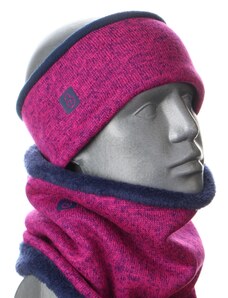 BajaDesign Zimní svetrová čelenka pro ženy, fialová + tm. modrá