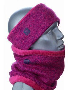 BajaDesign Zimní svetrová čelenka pro ženy, fialová + růžová