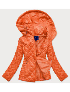 Ann Gissy Oranžová prošívaná dámská bunda s kapucí (LY-01)