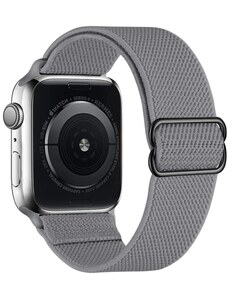 Crested Elastický navlékací řemínek pro Apple Watch 38, 40 a 41 mm s přezkou šedý