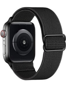 Crested Elastický navlékací řemínek pro Apple Watch 42, 44 a 45 mm s přezkou černý