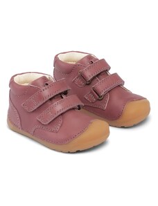 Barefootová celoroční kotníková obuv Bundgaard - Petit Velcro - Dark rose