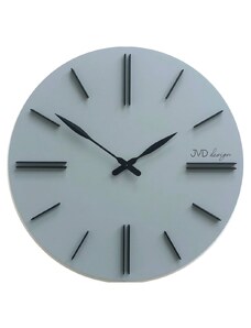 JVD Designové minimalistické šedivé dřevěné hodiny JVD HC38.1