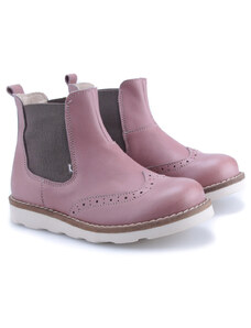 Dětské kožené kotníkové boty Emel ES2733-3 Růžová