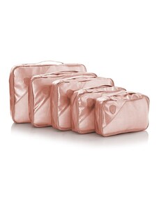 Heys Metallic Packing Cube 5pc Rose Gold