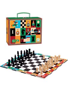 DJECO Malované šachy a dáma - stolní hra