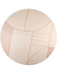 Béžovo růžový kulatý koberec ZUIVER BLISS 240 cm