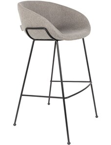 Šedá látková barová židle ZUIVER FESTON 76 cm