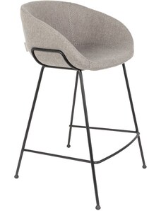 Šedá látková barová židle ZUIVER FESTON 65 cm