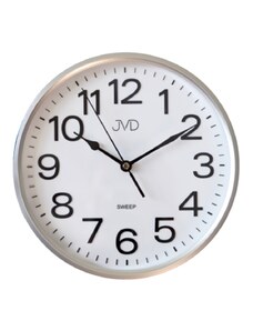 JVD Tiché netikající přehledné stříbrné hodiny JVD HP683.1