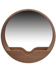 Dřevěné závěsné zrcadlo ZUIVER ROUND WALL 40 cm