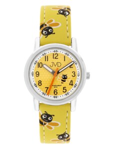 JVD Dětské dívčí žluté náramkové hodinky s včelkami JVD J7206.1