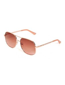 GUESS brýle Rose Gold-Tone Metal Navigator Sunglasses Oranžová