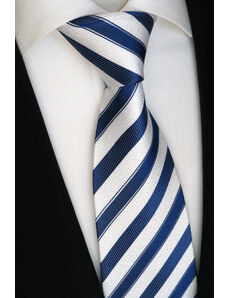 Hedvábná kravata Beytnur 211-4 modrý pruh