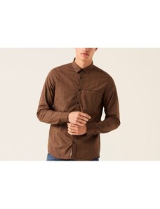 Pánská košile GARCIA mens shirt ls 8830 burnt caramel