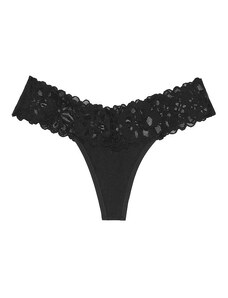 Victoria´s Secret Victoria's Secret krajkové tanga Stretch Cotton Lace-waist Thong Panty