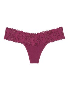 Victoria´s Secret Victoria's Secret krajkové tanga Stretch Cotton Lace-waist Thong Panty