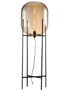 Jantarová skleněná stojací lampa Miotto Osolia 132 cm