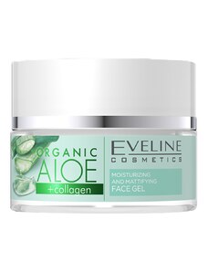Eveline cosmetics ALOE + COLLAGEN hydratační a zmatňující pleťový krém - gel 50 ml