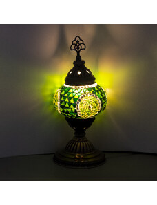 Krásy Orientu Orientální skleněná mozaiková stolní lampa Azra - ø skla 12 cm