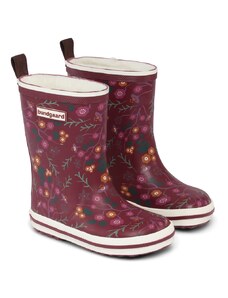 Dětské zateplené holiny/sněhule Bundgaard (BG401033) - Classic Rubber Boot Winter - Zimní květy