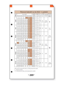 Formulář Plánovací kalendář A7 2024 (1 list)