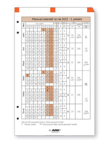 Formulář Plánovací kalendář A6 2024 (1 list)