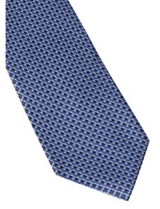 Hedvábná kravata Eterna - modrá s jemnou strukturou 9500_15