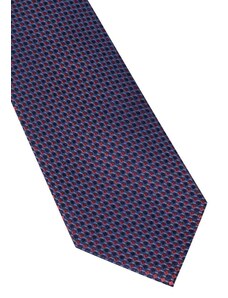 Hedvábná kravata Eterna - modrá / červená s jemnou strukturou 9500_19
