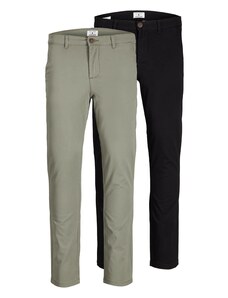 JACK & JONES Chino kalhoty 'Marco' světle zelená / černá