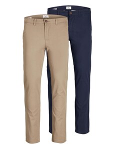 JACK & JONES Chino kalhoty 'Marco' béžová / tmavě modrá