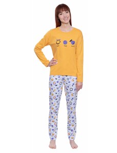 Wadima Dámské pyžamo s dlouhým rukávem, 104585 272, žlutá