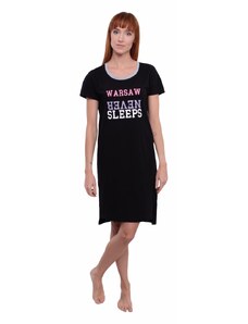 Wadima Dámská noční košile s krátkým rukávem, 104554 29, černá