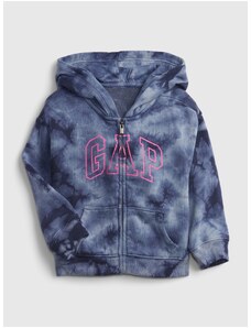 Modrá holčičí mikina GAP Logo tie-dye hoodie GAP