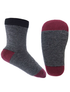 Dětské bavlněné ponožky Emel - černá/bordó - 100-72